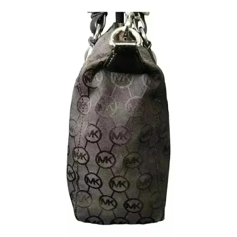 Michael Kors Grayson Satchel Bag - Large Canvas Leather Shoulder Handbag